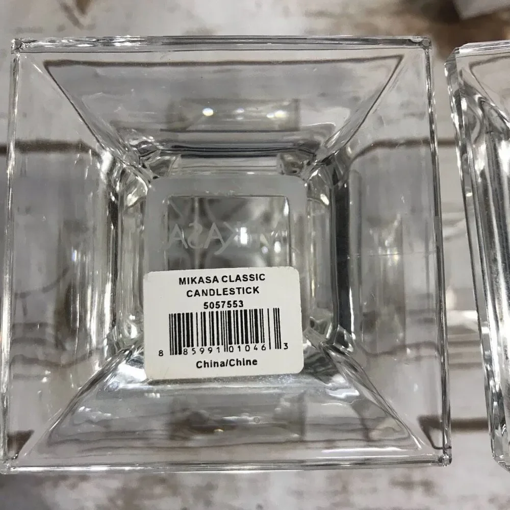 Mikassa Crystal Candlestick Holders‎ Classic 6 inch pair 34